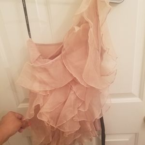 Bebe one shoulder dress shirt